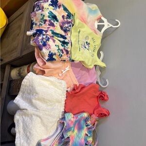 Colorful Kids Shirt Set Girls summer clothes size 5T